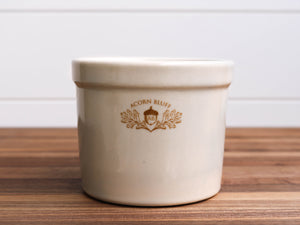 Stoneware Crock (1 Pint)-Farmhouse Style Crock for Baking, Decoration or Display from Acorn Bluff Home-FREE shipping!